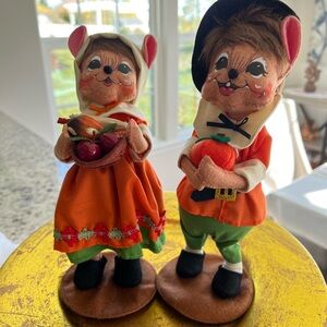 Annalee 10” Thanksgiving Pilgrim Mouse Couple